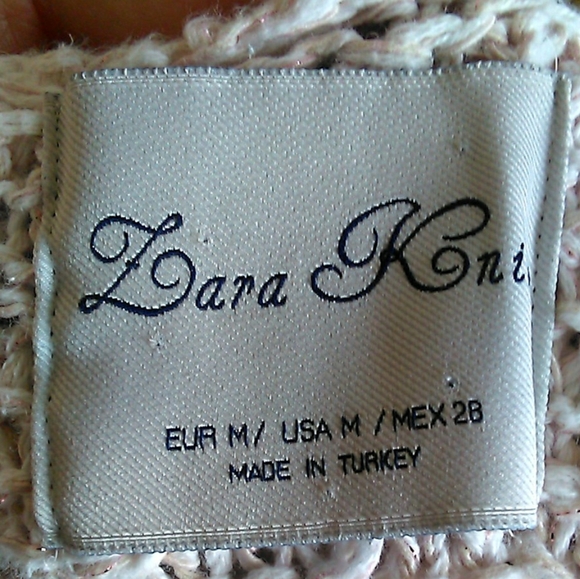 BEAUTIFUL KNIT OPEN CARDIGAN BY LARA KNIT SZ. MED LIGHT PINK & METALLIC PINK - Picture 5 of 8